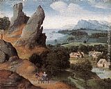Famous Flight Paintings - Landscape with the Flight into Egypt